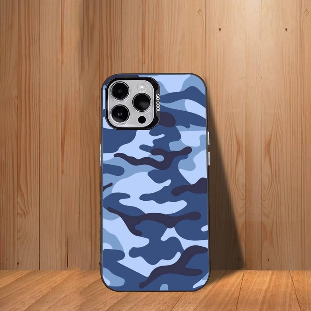 F-Fashion C-Camouflage Phone Case For iPhone 17,16,15,14,13,12,11,Mini,Pro,SE,MAX White Matte Shockproof Cover