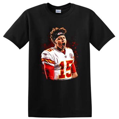 Patrick Mahomes T Shirt Kansas City Football Quarterback Action Tee