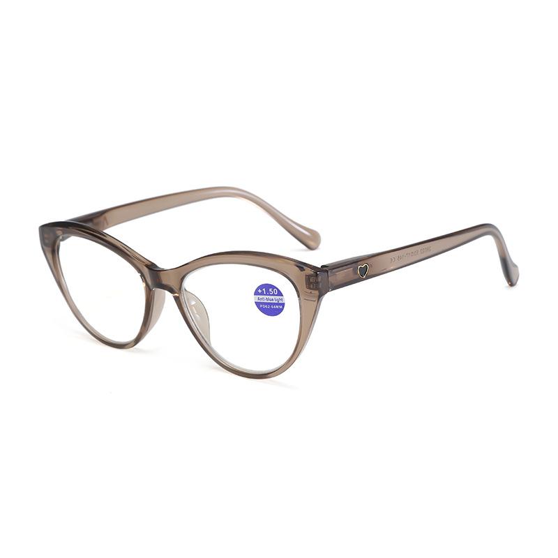 Simple Cat-Eye Pc Large-Frame Anti-Blue Light Reading Glasses Wind Reading Glasses For The Elderly
