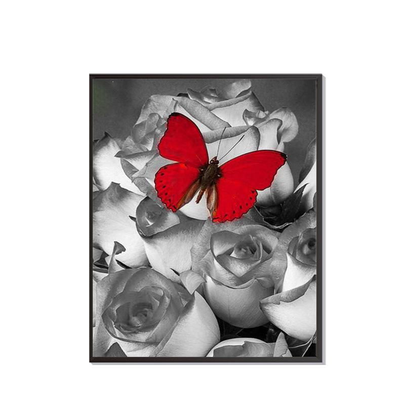 5D Diamond Painting Full of Diamonds DIY Art Home Decoration Pendant Romantic Rose