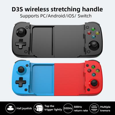 The  D3S Stretchable Game Controller Comes with a Hall Joystick, Shortcut Buttons, and Supports PC, Android, iOS, Switch,