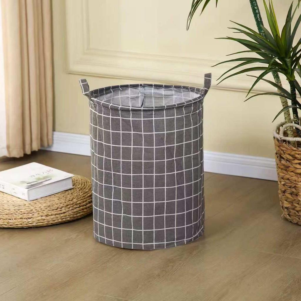 Houndstooth Foldable Laundry Hamper - Thickened Storage for Dorms, Toys, and Bathroom.