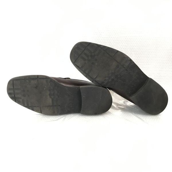 Burberry Leder Slipper Herren 24.5 Braun Karofutter(GEBRAUCHT)