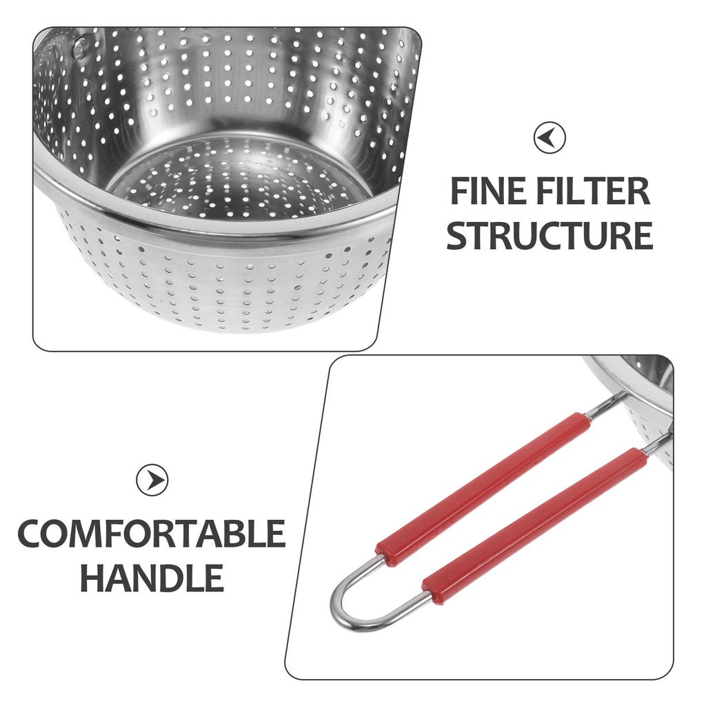 Stainless Steel Mesh Strainer Basket Kitchen Drainer Basket with Handle for Washing and Rinsing Vegetables, Fruits, Pasta 7.87in