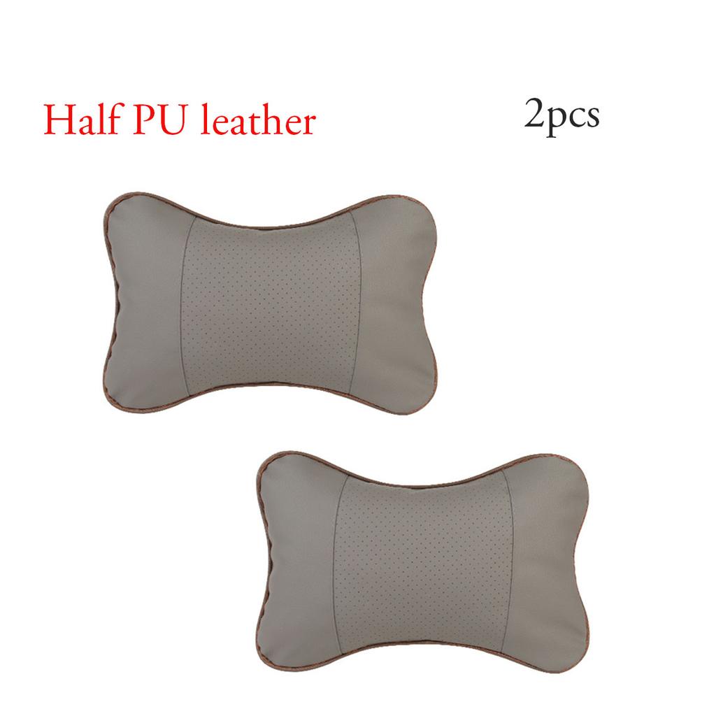 Car neck pillow unilateral PU leather 1 pack headrest headrest headache relief fiber universal car pillow