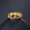 LIKGREAT Stainless Steel Witch Ring Triquetra Celtics Knot Finger Rings for Women Men Irish Talisman Jewelry Amulet Couple Gift