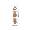 Wall Hanging Ornament Wooden Sun Moon for Home Decor Rustic Pendant