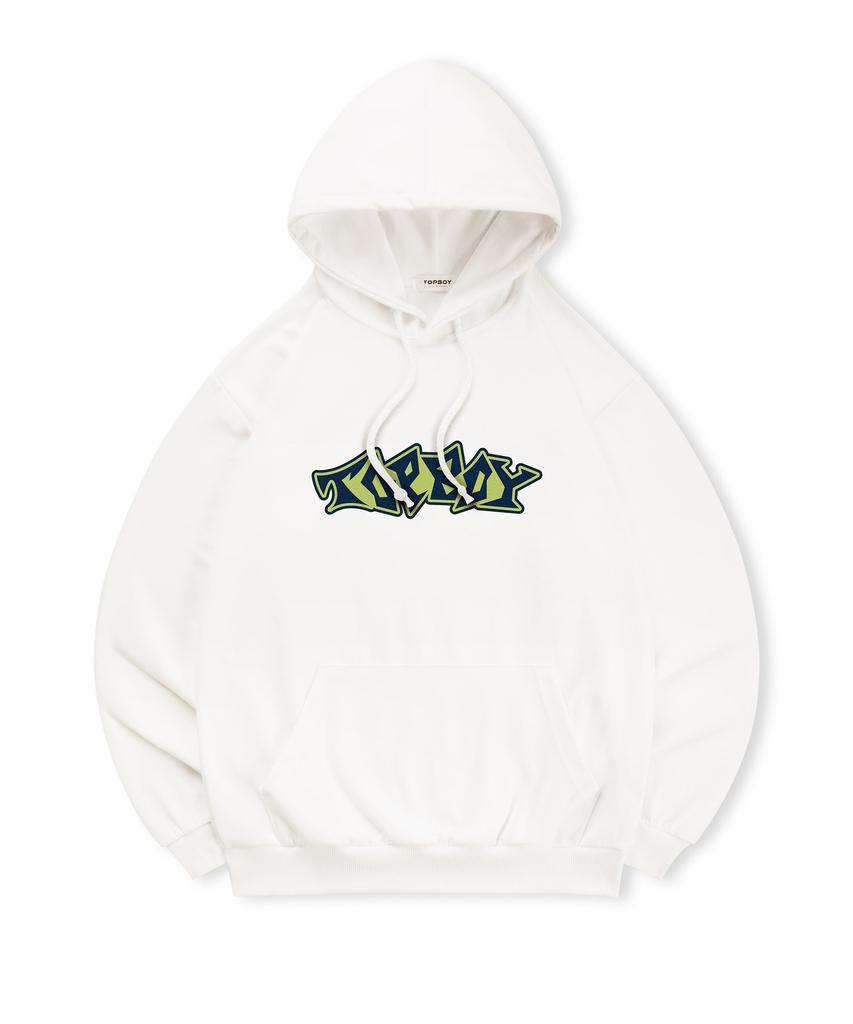 [Non-Fleece Or Fleece-Lined] Graffiti Print Hooded Sweatshirt (Type B)