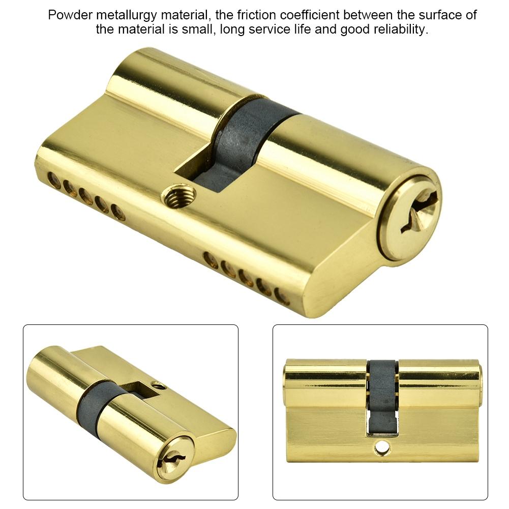 60mm Copper Dual Open Lock Cylinder Anti Theft Door Lock Cylinder with Keys