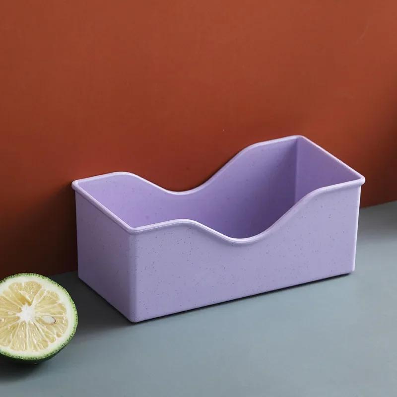 1/4Pcs/Set Dessert Plate Pure Natural Wheat Square Snack Straw Bowl Sauce Seasoning Dish Degradable ECO-friendly Tableware