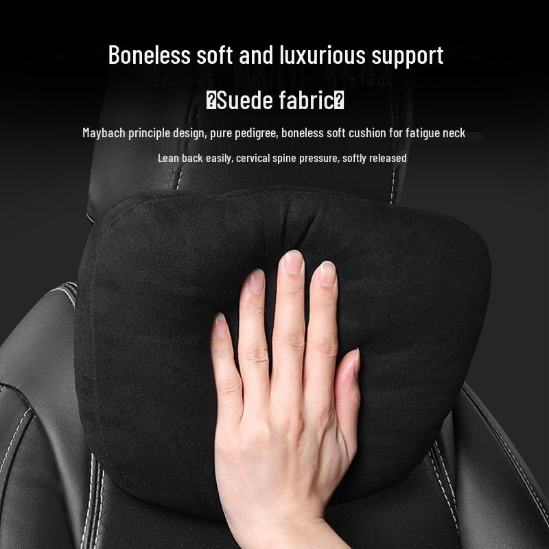 Maybach Suede Lumbar and Neck Support Car Pillow