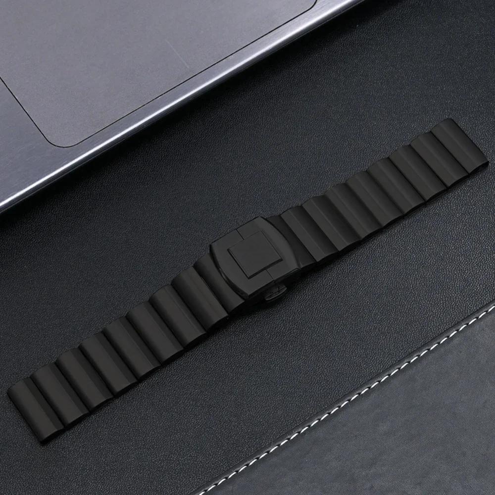 

22mm Titanium Luxury Strap for Huawei GT4/3Pro 46mm 316L Stainless Steel Buckle Bracelet for Huawei Watch 4/4Pro Ultimate Band For Huawei 4 Pro чорний