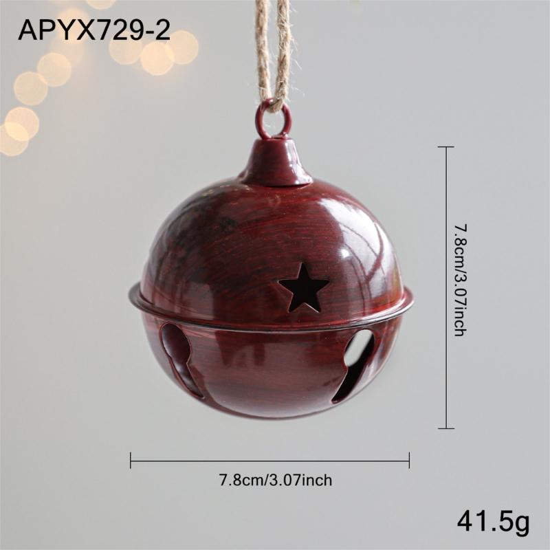 Bell Ornament for Christmas Tree Display Metal Bell Shape Pendant with Cutout Detail for Tree Doorway Wall Hanging Indoor Use