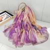 New Silk Beach Stoles Women Hijab Scarf Sunscreen Shawl Wraps Ladies Scarves Foulard Beach Stoles Female Large Bandana Echarpe