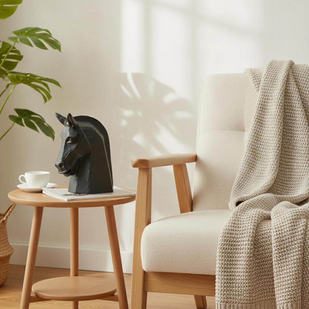 Horse Head Tissue Box Modern Ornament Stylish for Vanity, Office Desk