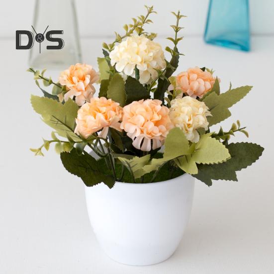 1Set Bonsai Hydrangea Artificial Plastic Office Desk Imitation Potted Flower