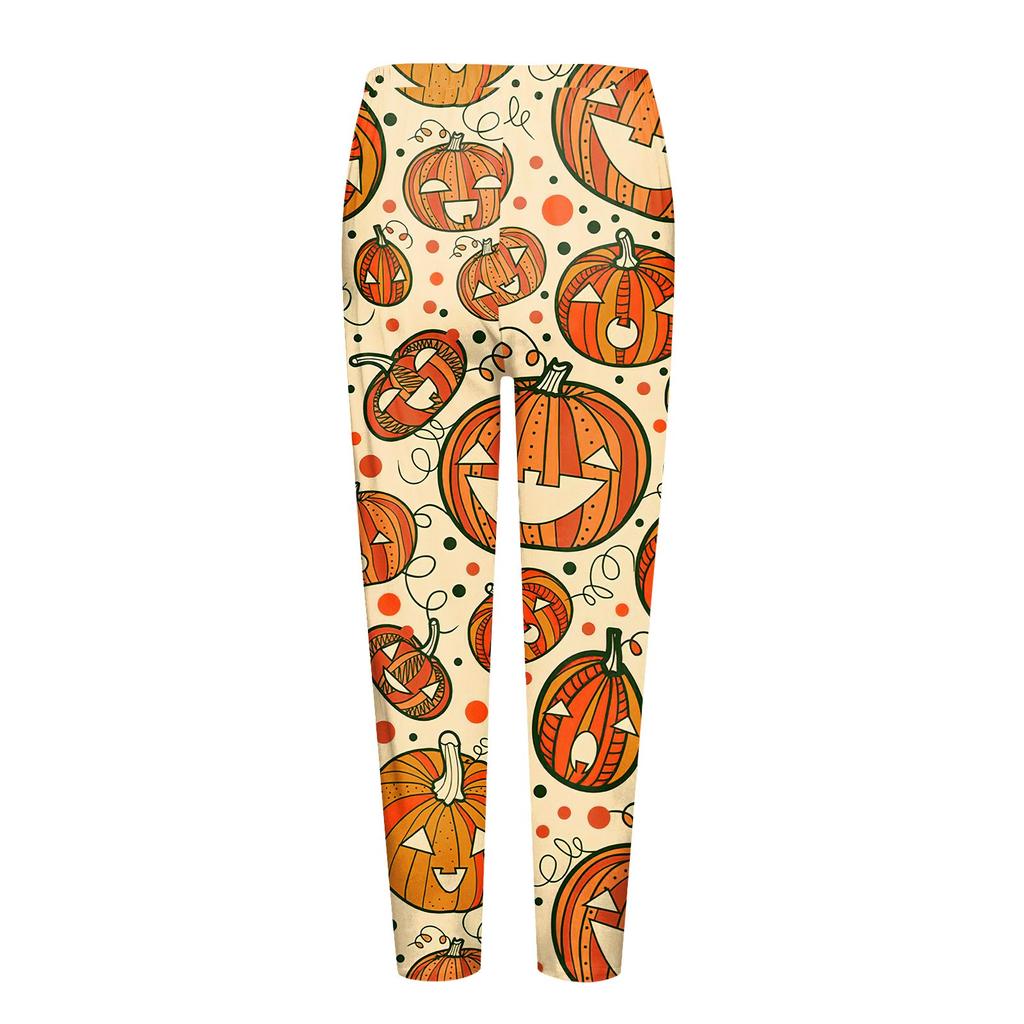 Women's Fashion Halloween Printed Stretch Leggings Casual Home Pants