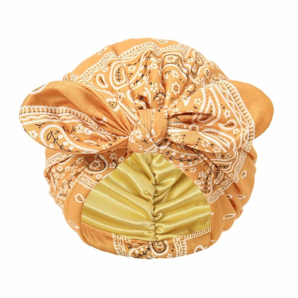 Paisley Print Pre-Tied Head Wrap Satin Lined Hair Cover Bonnet Bandana Turban Hat Casual Wear