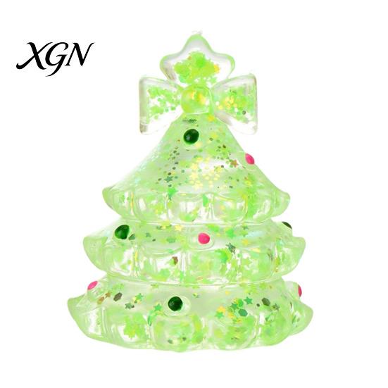 Relaxation Toys for Travel Christmas Tree Stress Ball, Soft TPR Squeeze Toy Relief, Glow Relief Adults in Dark Hand Fidget Sensory Toy, Holiday