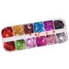 12 Color Maple Leaf Holographic Shiny Nail Art Glitter Sequins Manicure Decor