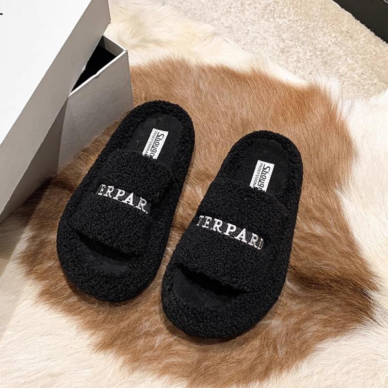 Mao Mao Slippers Women Wear 2025 Autumn New Internet Celebrity Explosion High Sense Go Out Thick Bottom Internet Celebrity Home Cotton Mop