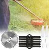 8Pcs Lithium Mower Head Blade Grass Trimmer Saw Blade Plastic Metal Lawn Mower Head Blade Cordless Grass String Trimmer Cutter