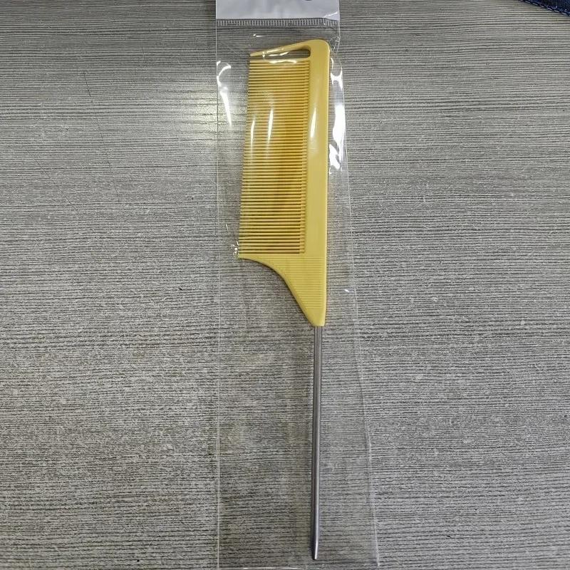 Professioneller Friseursalon-Stylingkamm aus Kunststoff, hitzebeständig, antistatisch, zum Flechten, Rattenschwanz, gebogener Scheitelkamm, Haar-Accessoires