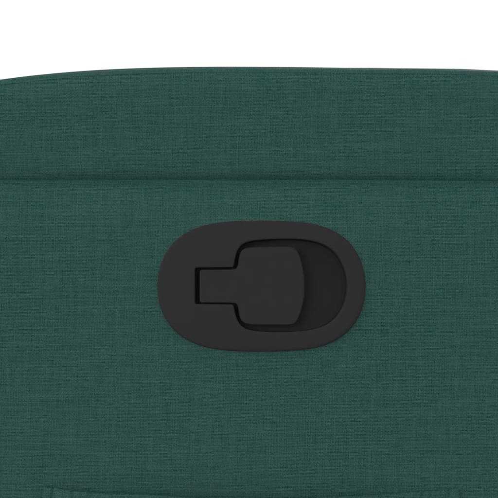 Recliner Chair Dark Green Fabric