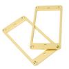 2 Stück E-Gitarren Pickup Ring Metall Flacher Montagerahmen Musikinstrument ZubehörGold