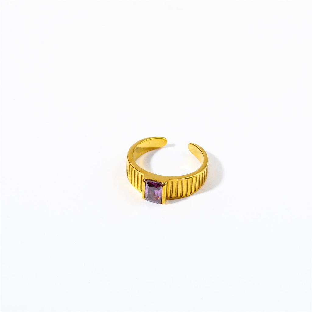 Titanium Steel Adjustable Zodiac Sign Ring - European American Fashion Finger Ring, Stainless Steel, One Size