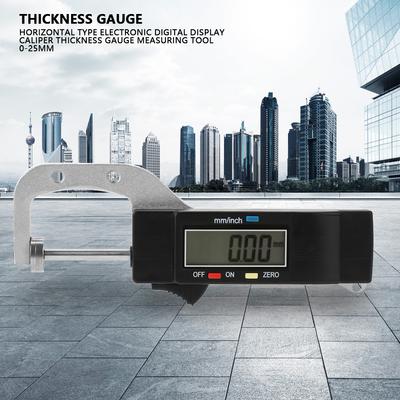 AL1246A Horizontal Type Electronic Digital Display Caliper Thickness Gauge Measuring Tool 0-25mm Electronic Caliper Gauge