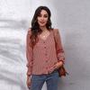 BITCED Moda Donna Casual Manica Lunga Scollo a V Bluse e Camicie
