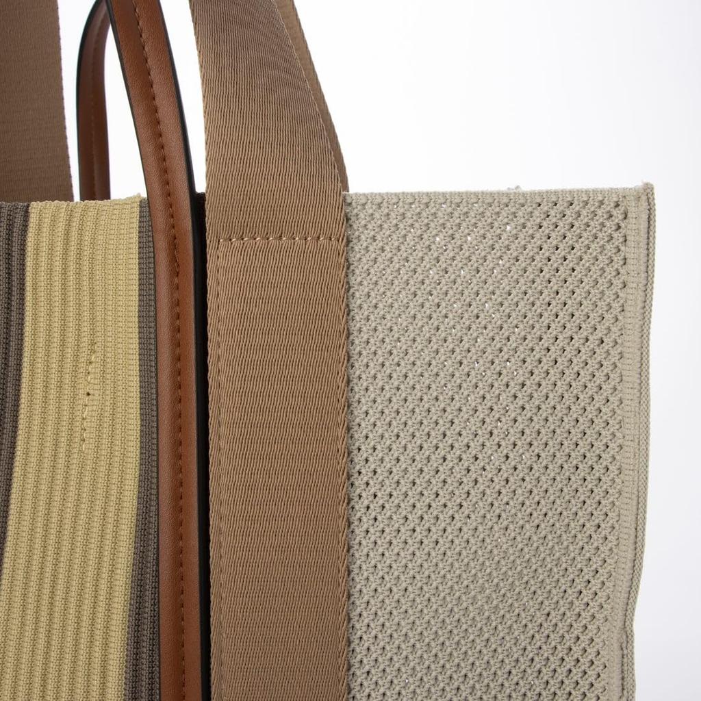 Multicolor Stripe 2-Way Square Tote