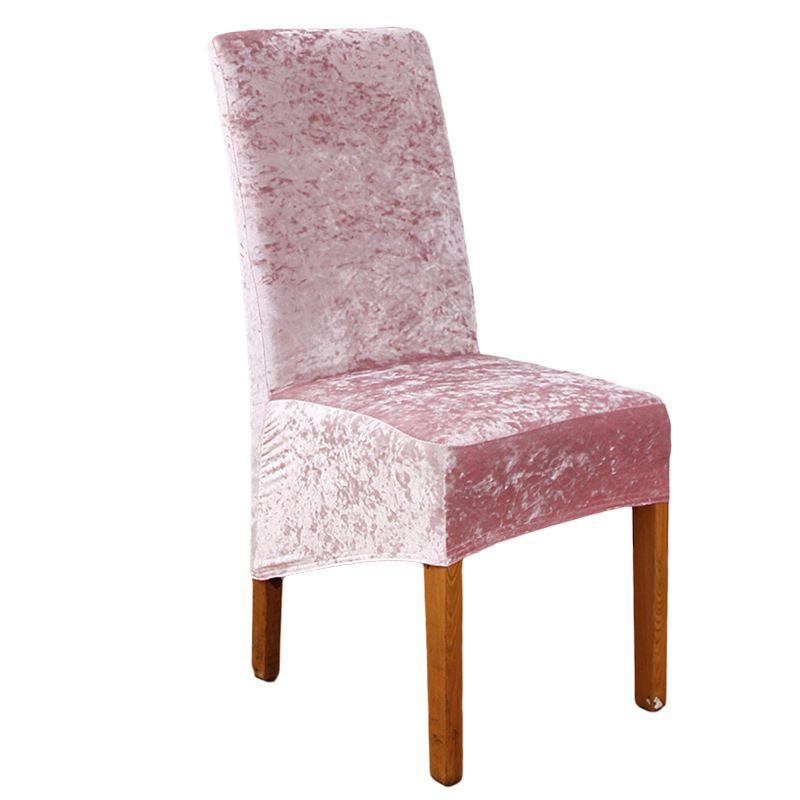 Stylish Crushed Velvet Dining Chair Covers With Secure Fit And Quick Recovery Stretch