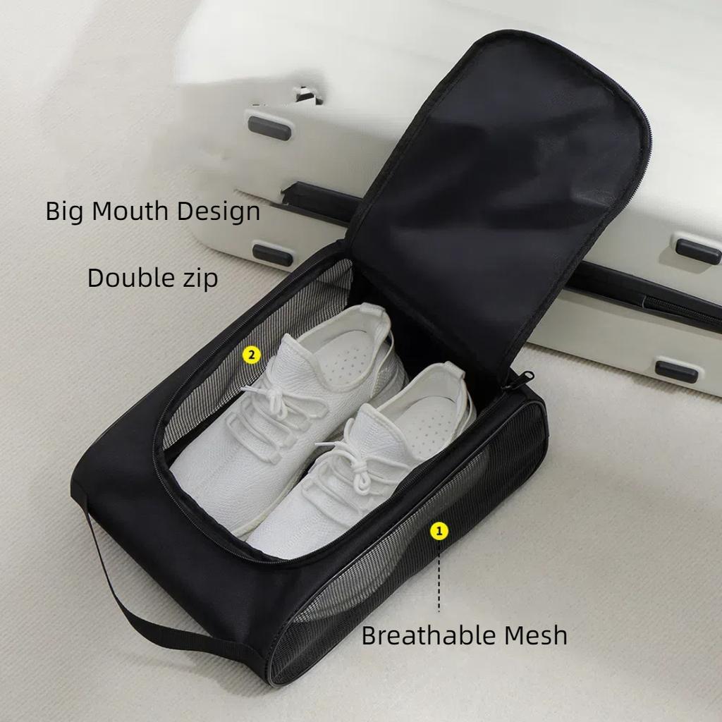 Portable Golf Shoe Bag Oxford Cloth Shoe Carrier Bags Breathable Lightweight Golf Handbag Dustproof Football Tennis Shoe Bag