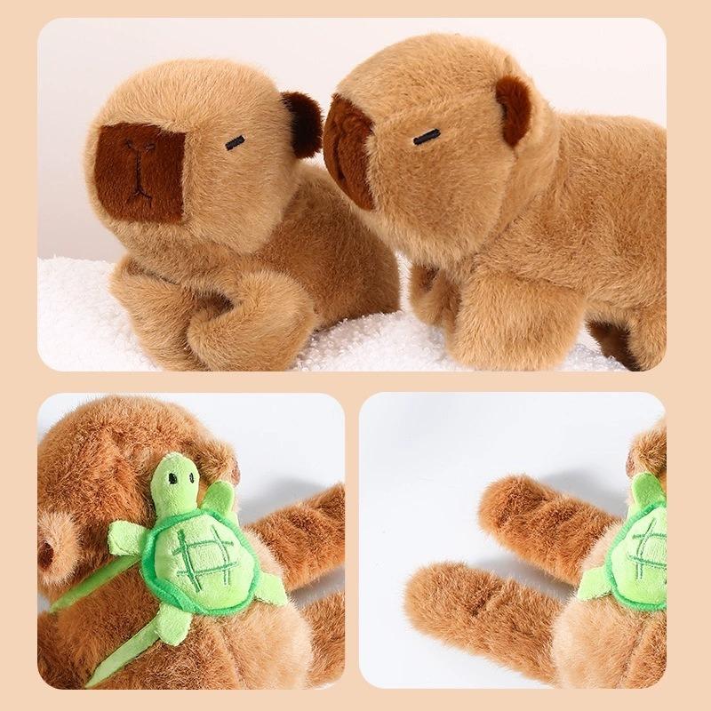 Green Little Turtle Backpack ideal for Kapibala Back Decorations Cute Plush Little Turtle Dolls Backpack Doll Dressing Decorations Bag