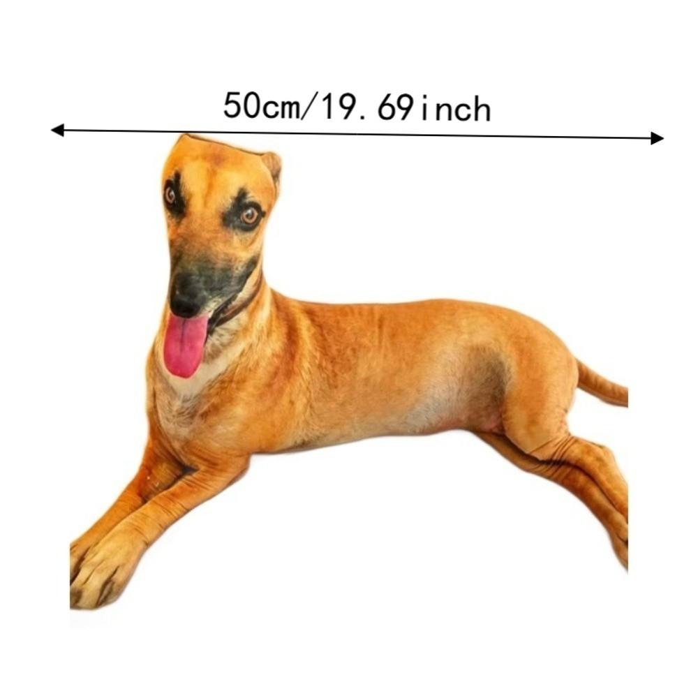 Realistic Plush Pillow Lifelike Stuffed Puppy Dog Greyhound Stuffed Animal Sleeping Companion