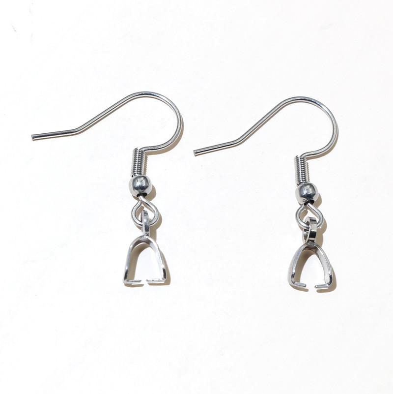 

10pcs Earring Hooks Clips with Pinch Clasp for Earrings Stainless Steel Craft DIY Jewelry Making Accessories Findings