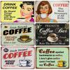 Vintage Coffee Metal Tin Sign Plaque Metal Plate Retro Wall Art Posters For Cafe Bar Pub Kitchen Club Iron Painting Decoration