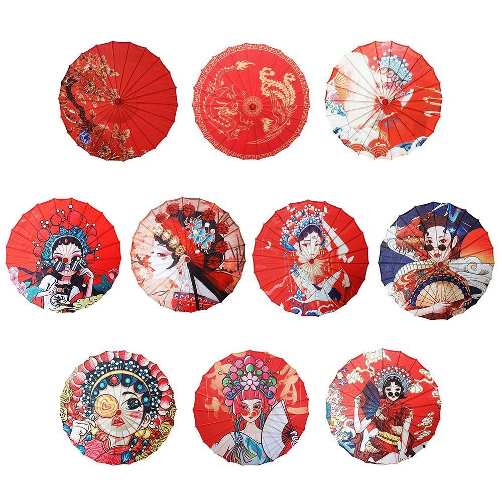 10 Colors Oiled Paper Umbrella 82cm Costumes Photography Umbrella  Dance Performance
