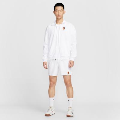 Men's Nike COURT HERITAGE Stand Collar Zippers Fleece Lined Tennis Top Men's