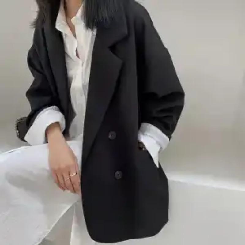 Small Suit Jacket Women Spring Autumn New Fashionable Temperament Loose College Style Suit  Top