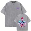 Washed Vintage Anime Hunter X Hunter T-shirts Manga Gon Freecss Graphic T Shirts Men Women Retro Cartoon Oversized Streetwear