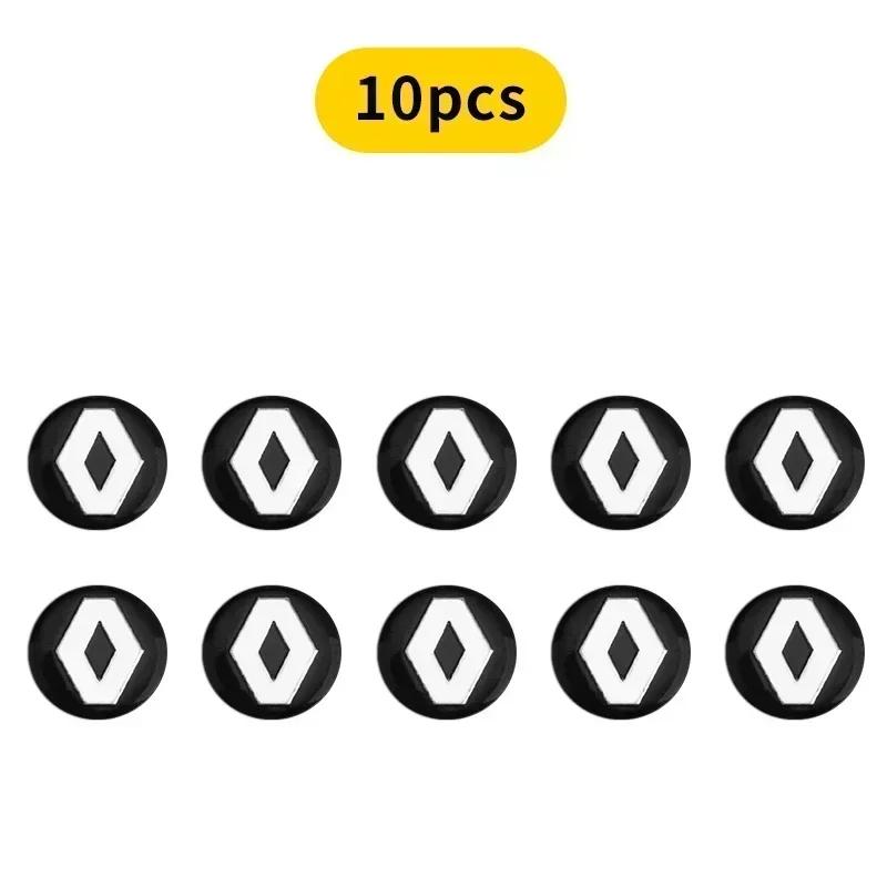 

For Renault 2026 New Hub Caps 14mm Car Remote Control Key Badge Stickers For Renault Clio Koleos Megane Espace 3 QM6 Kadjar Capt