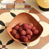 Ciotola per Frutta con Finitura Legno Imitazione, Vassoio Decorativo per Snack per Soggiorno
