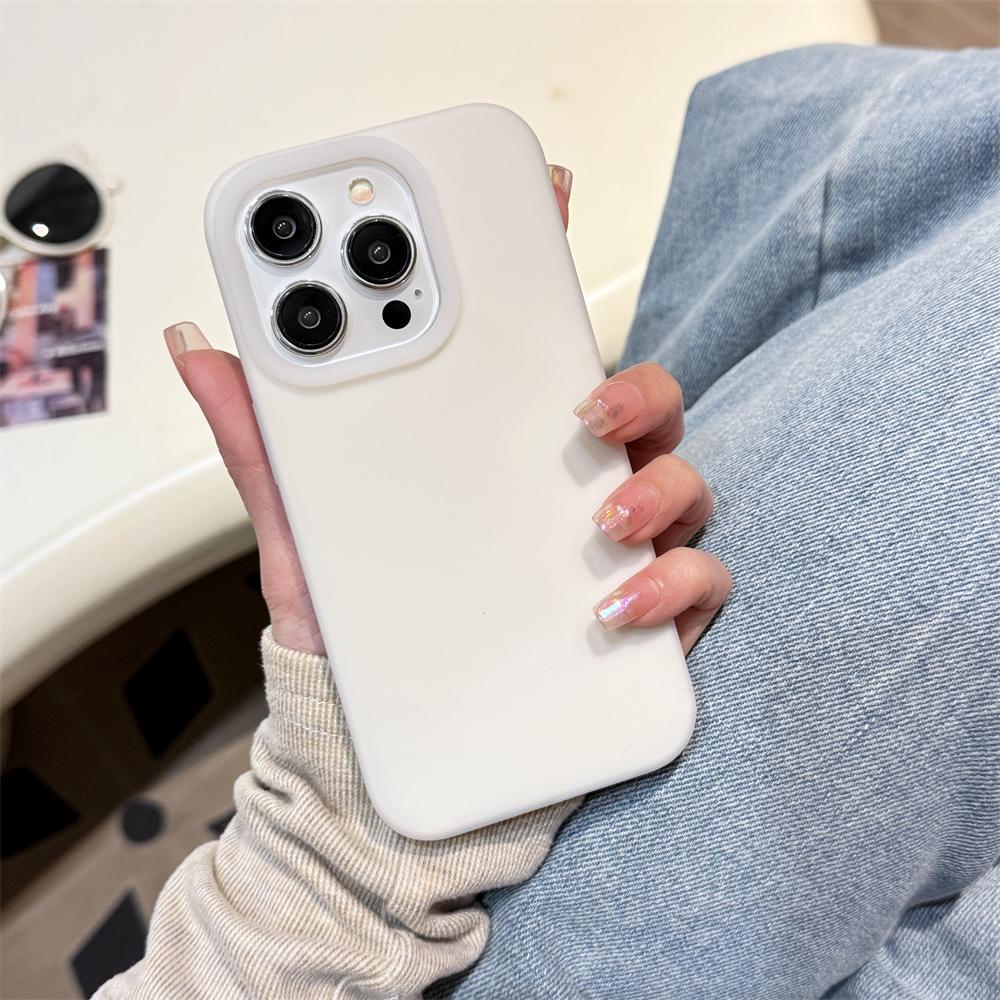 Luxury Candy Colored Liquid Silicone Phone Case For iPhone 16 15 14 13 12 Pro Max Puls 11 Soft Shockproof Bumper Matte Cover