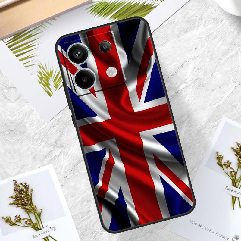 England British UK Union Jack Flag Case For Redmi Note 13 Pro Plus 12 11 10 9 Pro 9S 10S 11S 12S 10A 9C 10C 12C 13C Back Cover