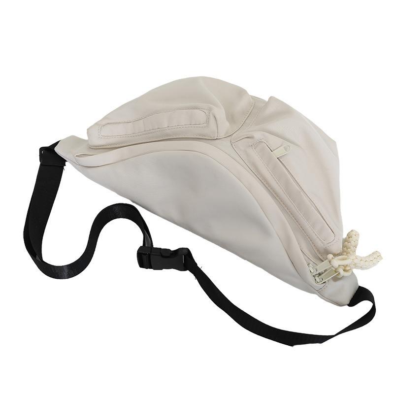 New Diagonal Span Chest Bag, Men's Shoulder Bag, Tooling, Student Sports Chest Bag, Waist Bag, Men's Messenger Bag, Pleated Bag.