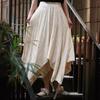 Women's Spring/Summer Cotton Linen Bamboo Ribbon Skirt - Irregular Chinese Style.