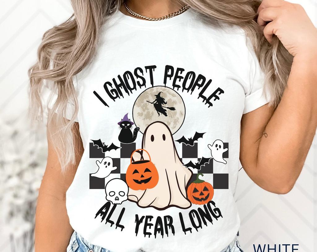 Funny Halloween Ghost T-Shirt, Spooky Season Tee